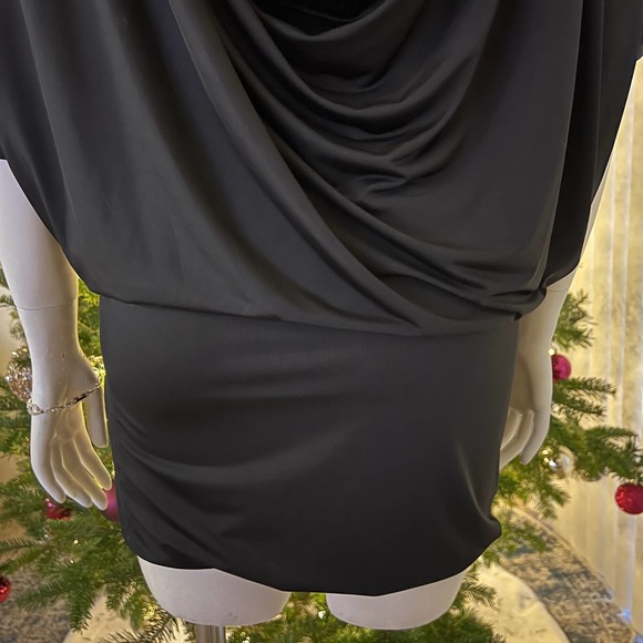 BCBGeneration Black Ruched Dress Size Medium - Picture 11 of 16